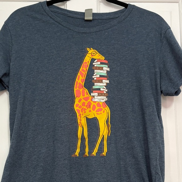 Blue Giraffe Graphic Tee - Picture 1 of 5